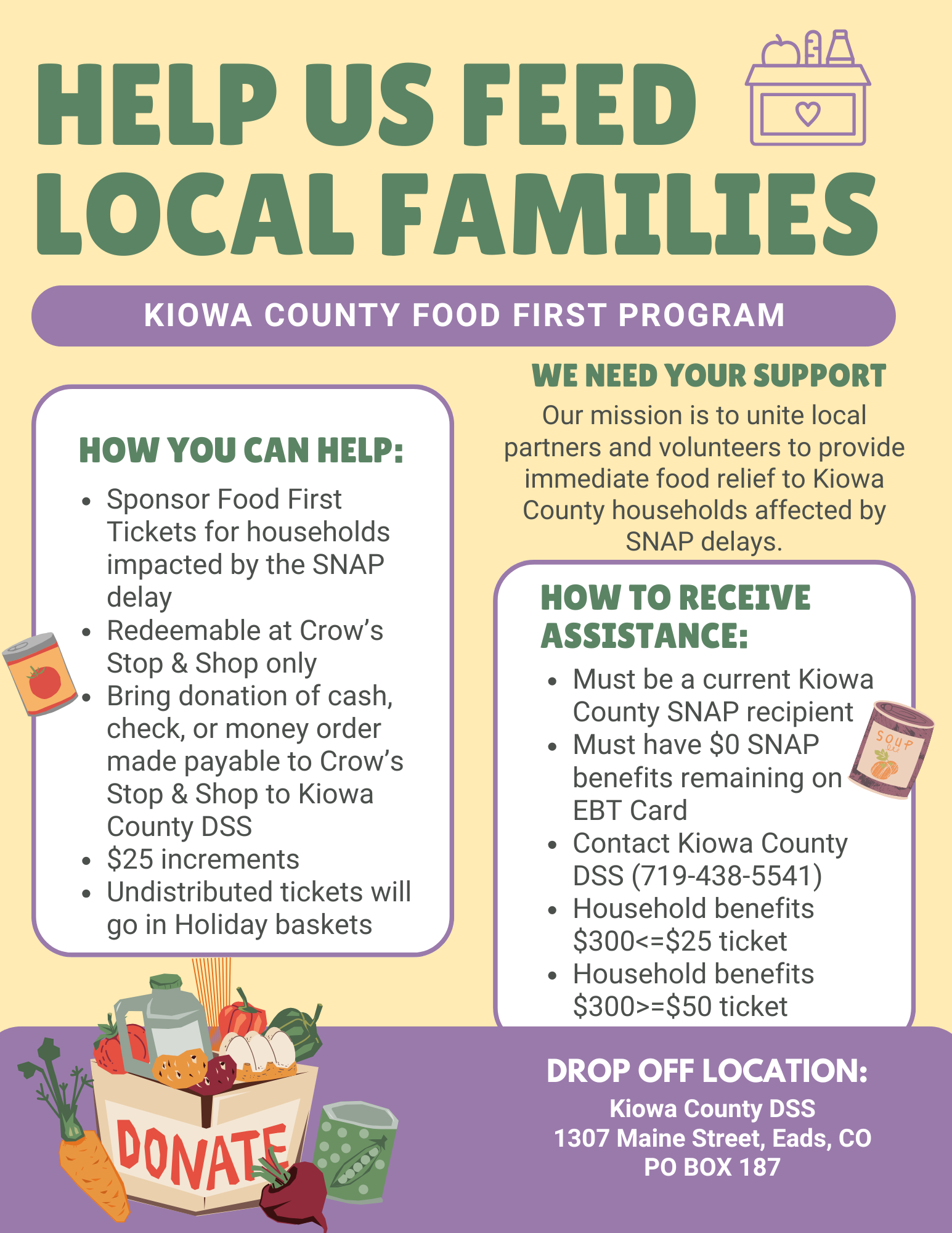 Help us feed local families 